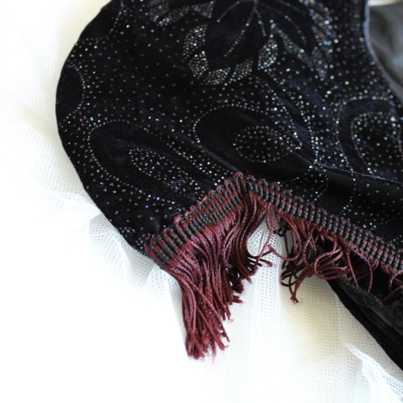 Gunne sax vintage velvet fringe dress - Picture 7 of 8